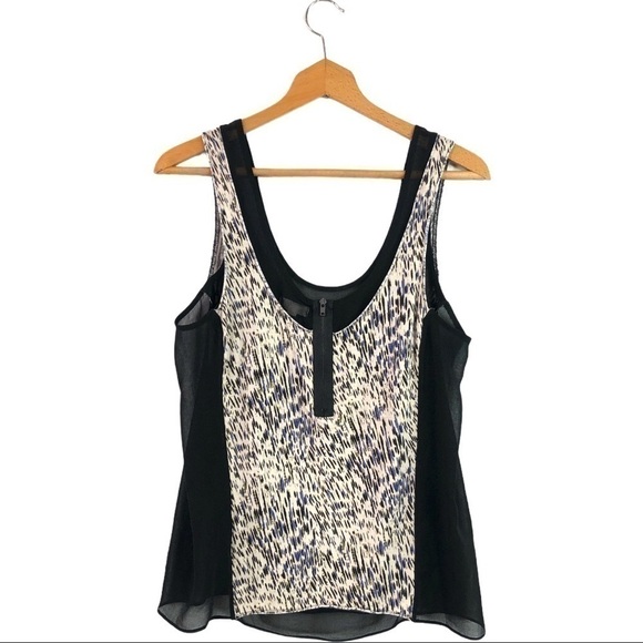 UO Silence + Noise - Print Sheer Tank Blouse - L - Picture 3 of 8
